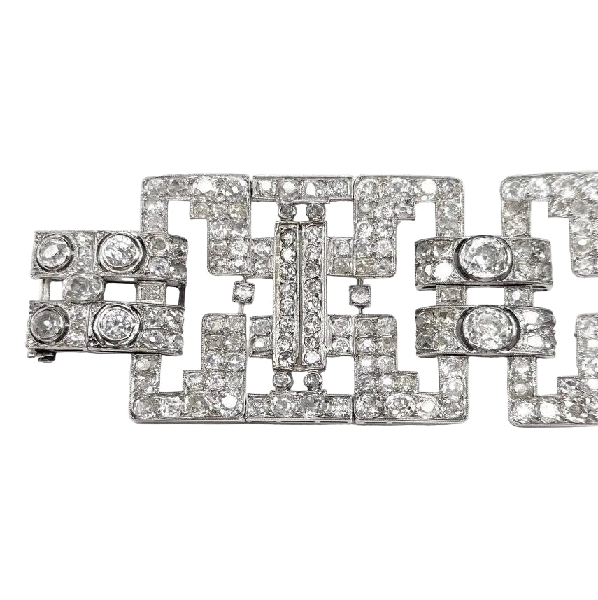White gold, platinum, and diamond bracelet