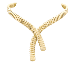 Collier "Tubogas" croisé, or jaune.
