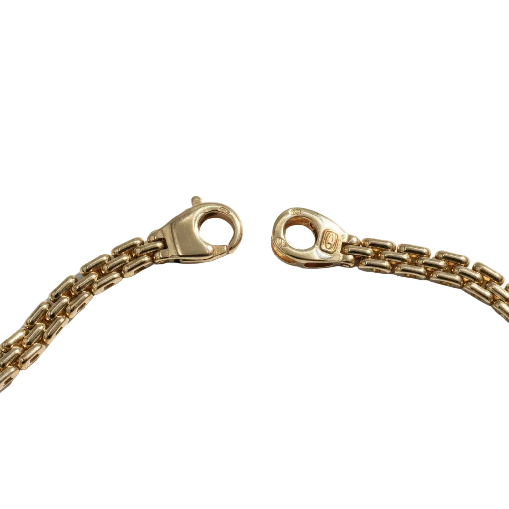 Necklace Vintage in yellow gold, sapphire and diamonds