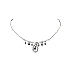 Collier Or blanc Saphir