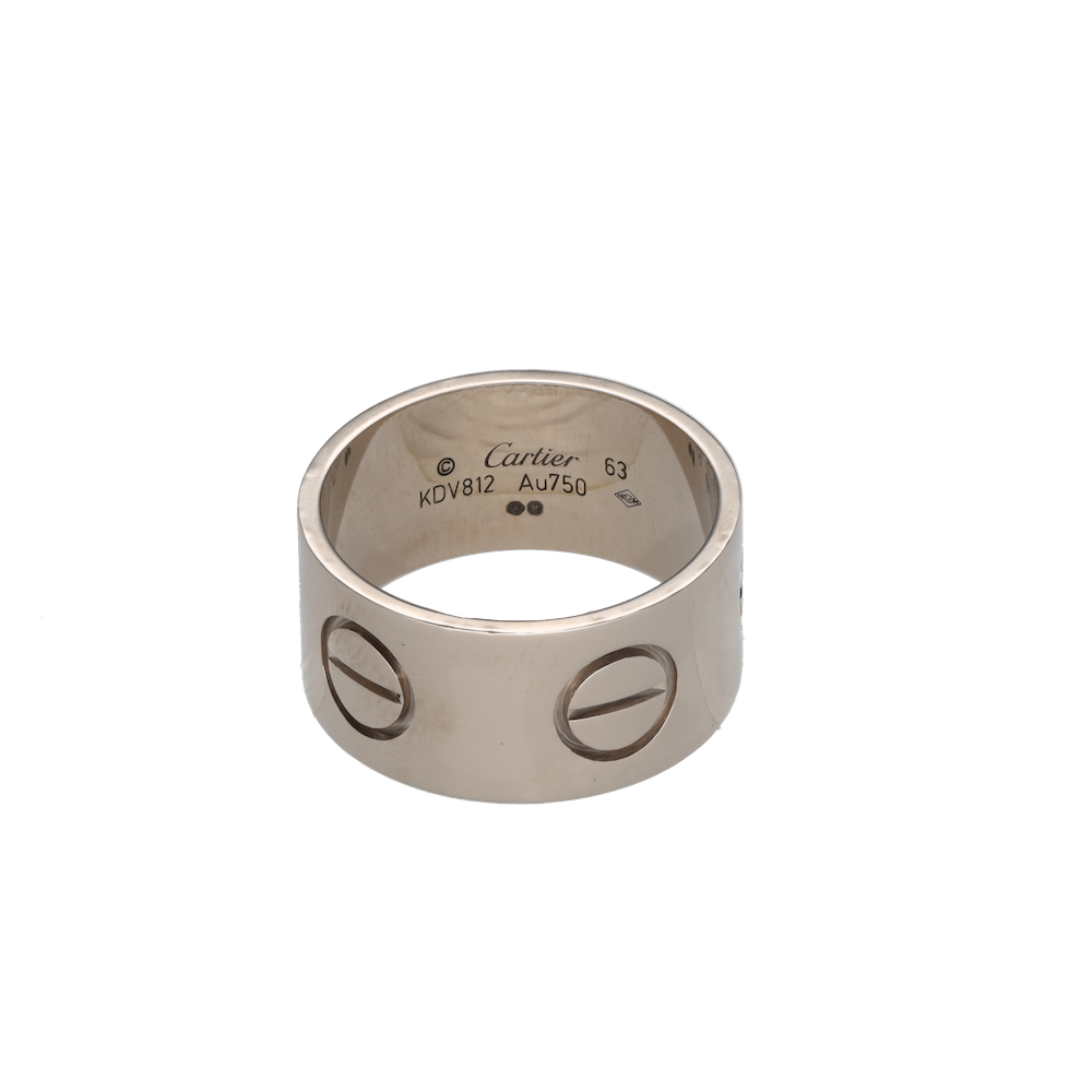 CARTIER "Love" White Gold Bangle Ring