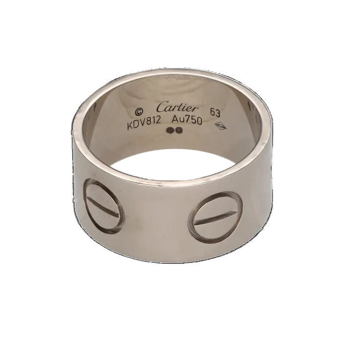 CARTIER "Love" White Gold Bangle Ring