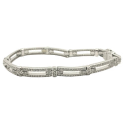 CHIMENTO Link Bracelet in White Gold and Diamonds