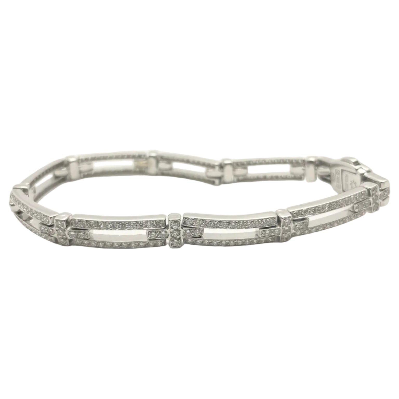 CHIMENTO Link Bracelet in White Gold and Diamonds