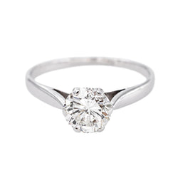 Bague Solitaire  Or blanc Diamant