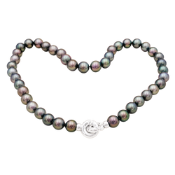White Gold Pearl Necklace