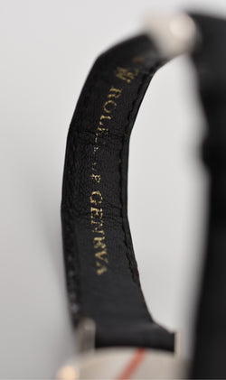 Rolex dame Cellini, ligne "Zephir", réf. 4082/9, circa 1970, or blanc 18 carats