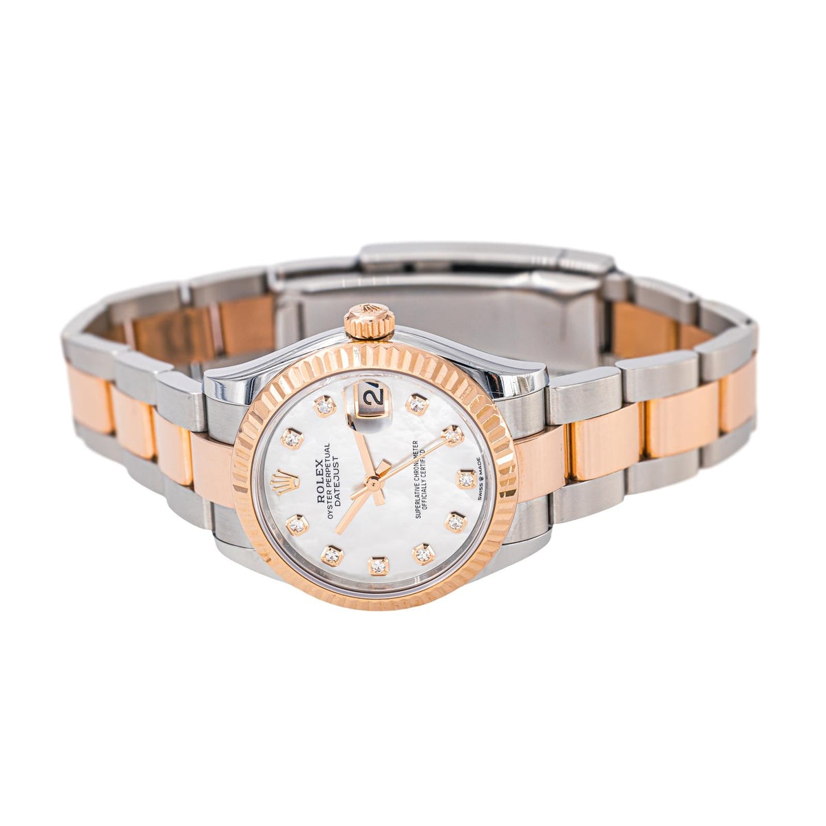 Rolex Datejust Watch, Rose gold and Mother-of-pearl