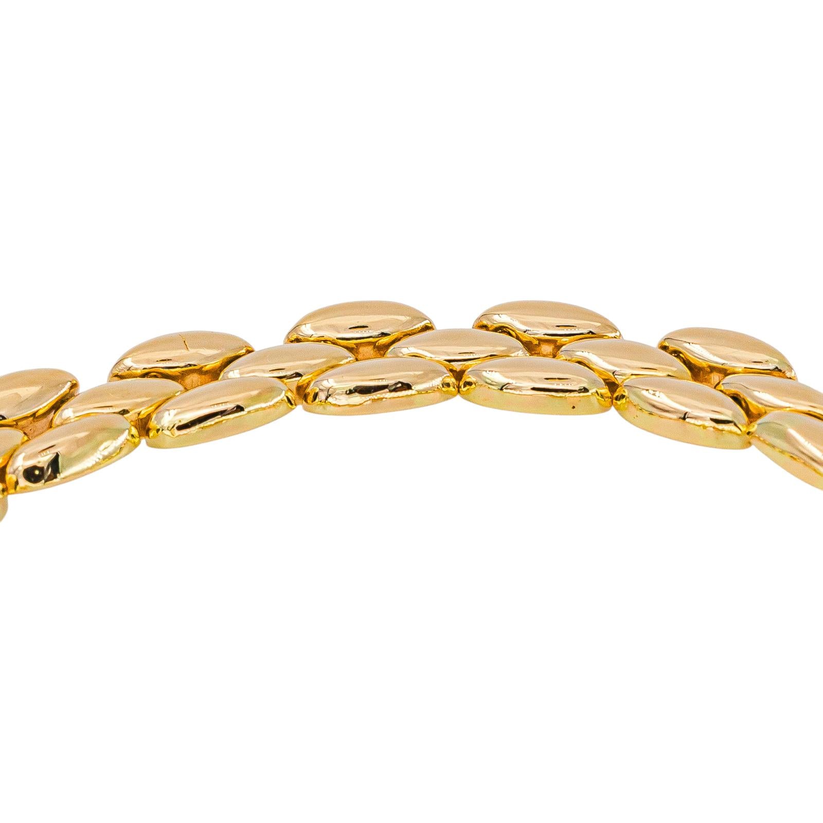 Yellow Gold Rice-Grain Link Bracelet