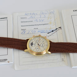 JAEGER-LECOULTRE "Odysseus" Watch in Yellow gold, Rose gold and leather