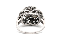 Bague en or blanc et diamants