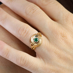 Rose gold and Emerald Ring