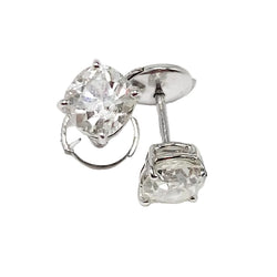 Boucles d'oreilles Puces en or blanc et diamants