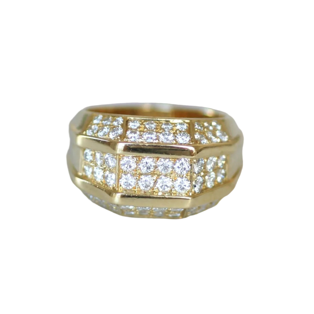 Bague Jonc en or jaune et diamants