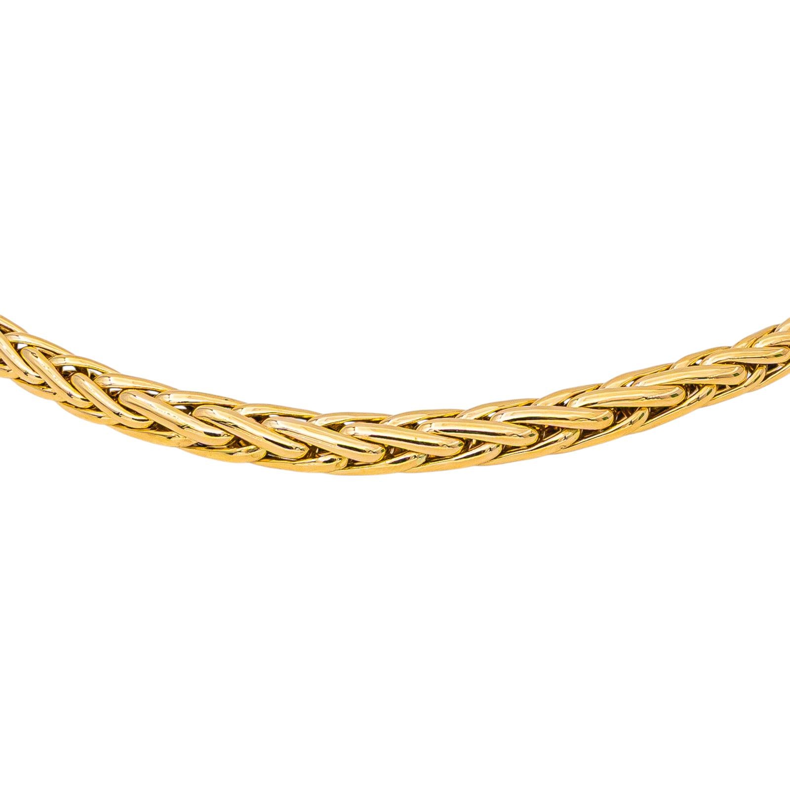 Collier Maille palmier Or jaune