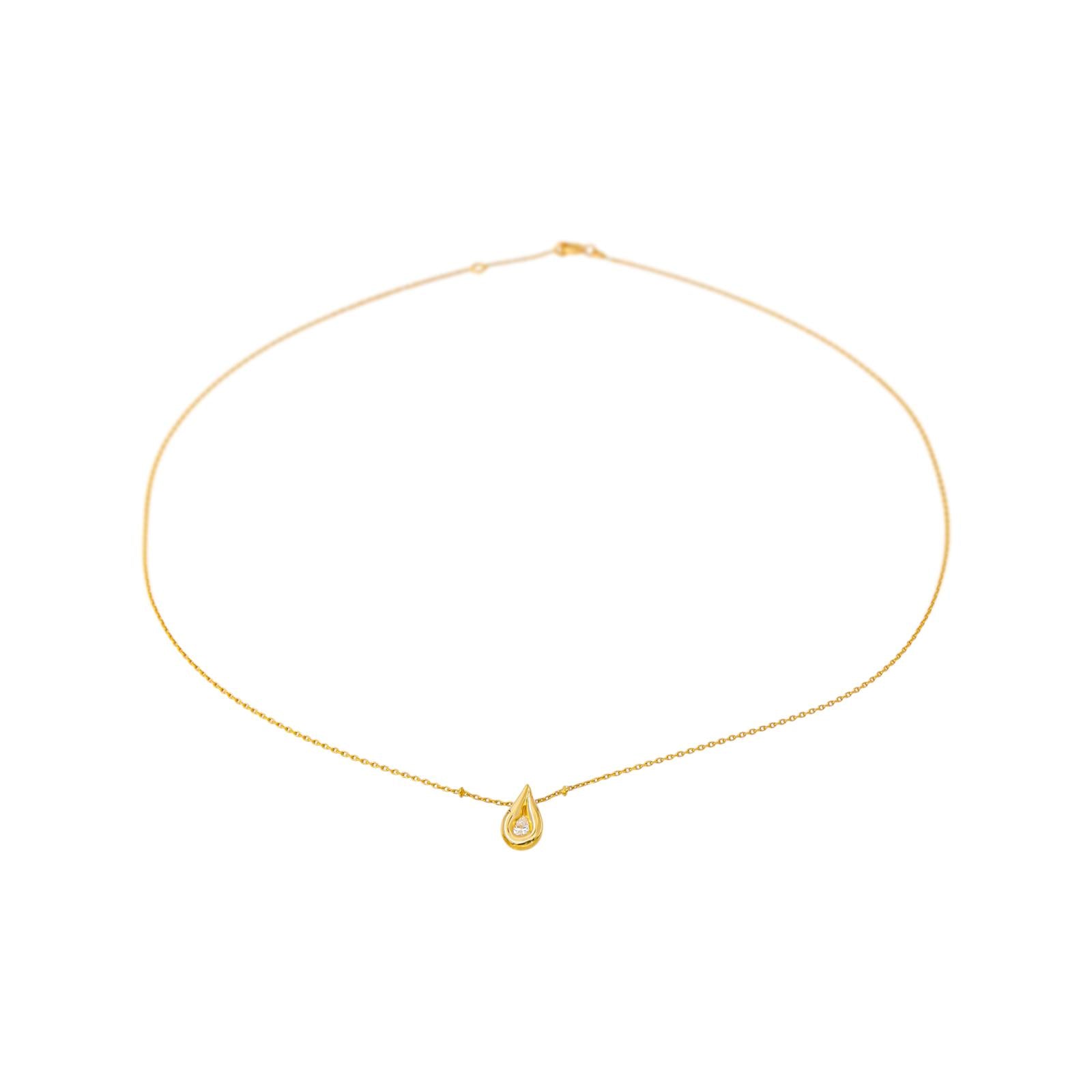 Yellow Gold Diamond Pendant Necklace