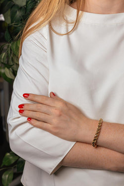 Bracelet Maille tressée Or jaune