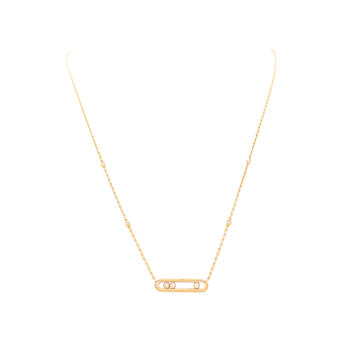 MESSIKA "Baby Move" PM Necklace with Pendant in Rose Gold and Diamonds