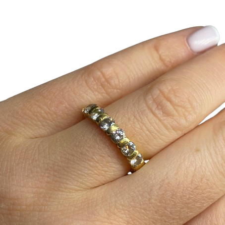Yellow Gold and Diamond Wedding Band