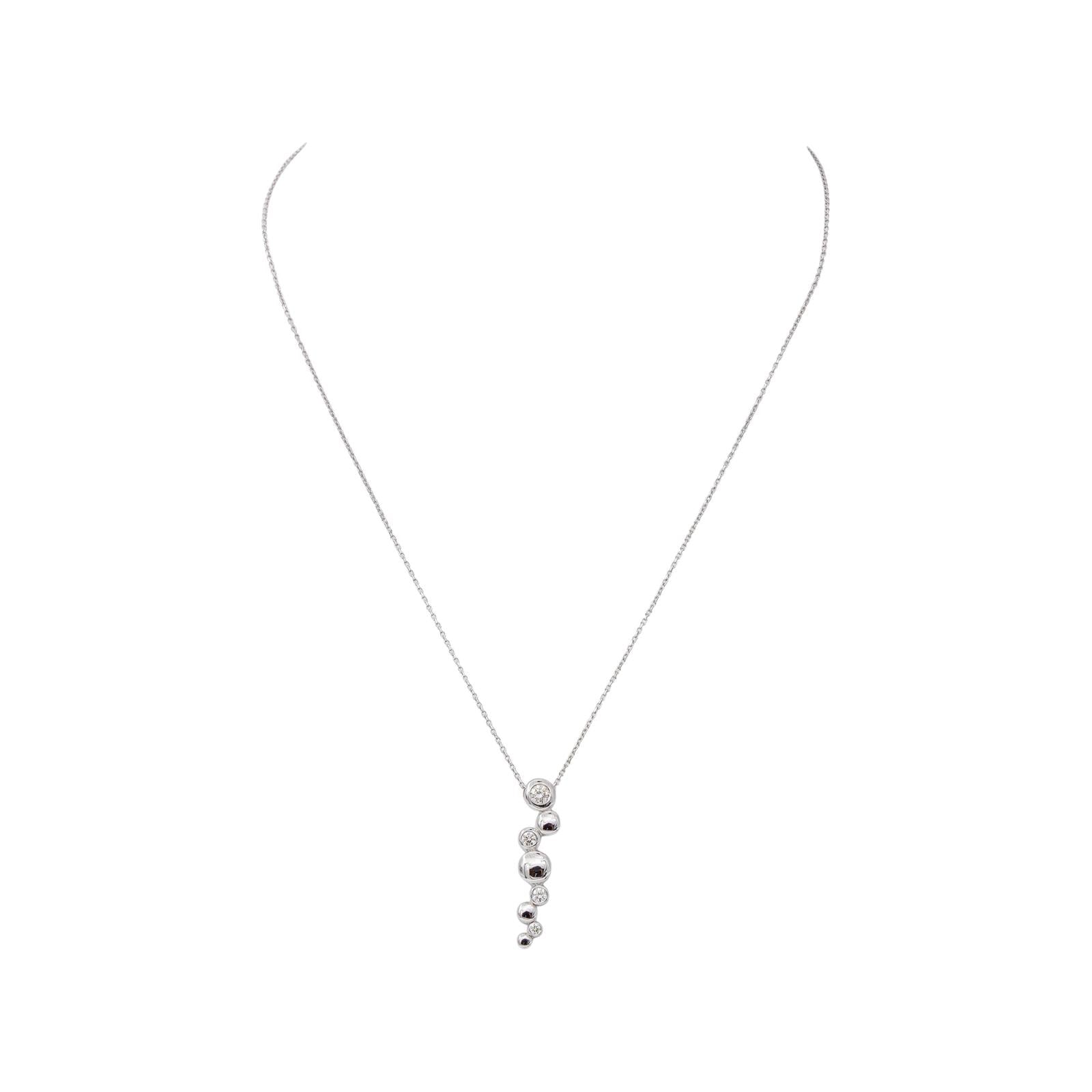 Collier Maille forçat Or blanc Diamant