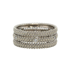MAUBOUSSIN "Le Premier Jour 1" Band Ring in white gold and diamonds