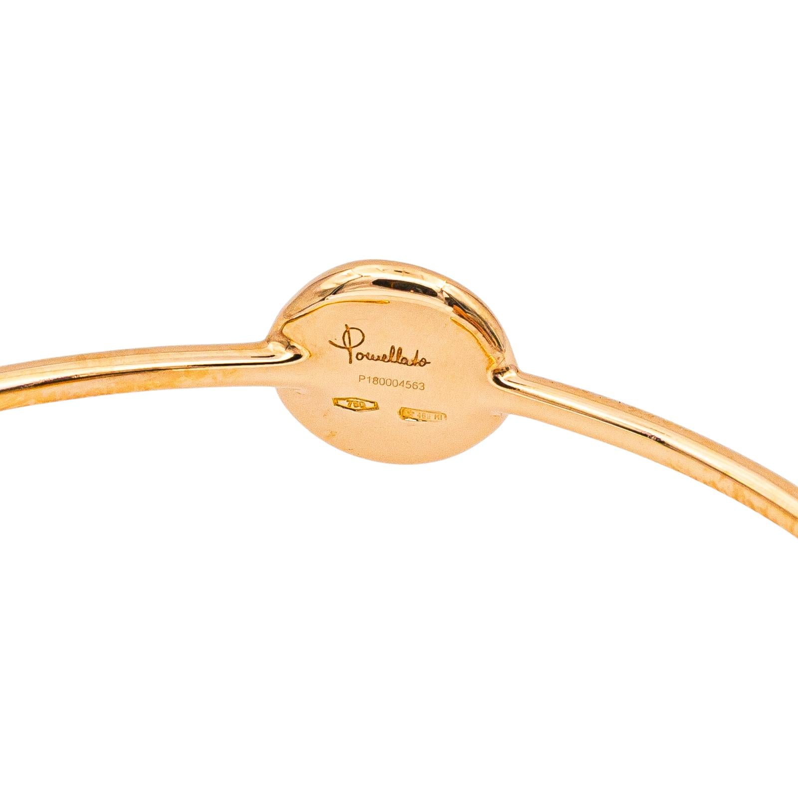 Pomellato Bracelet Demi Jonc Sabbia Or rose Diamant brun
