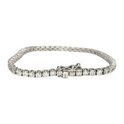 "Ligne" Bracelet in White Gold and Diamonds