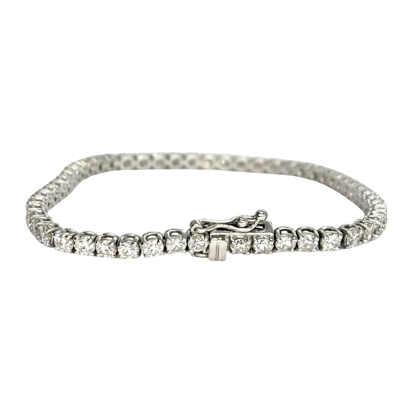 "Ligne" Bracelet in White Gold and Diamonds