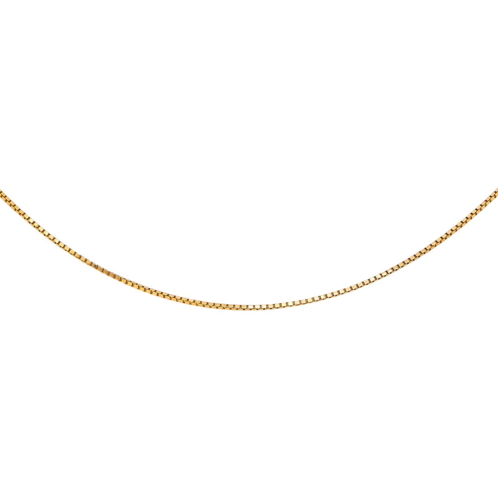 Yellow Gold Box Chain Necklace