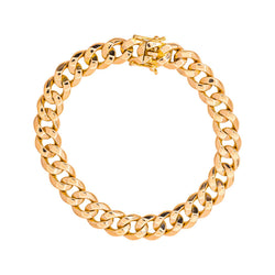 Rose gold curb chain bracelet