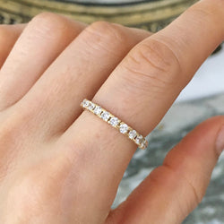Yellow Gold and Diamond Wedding Band