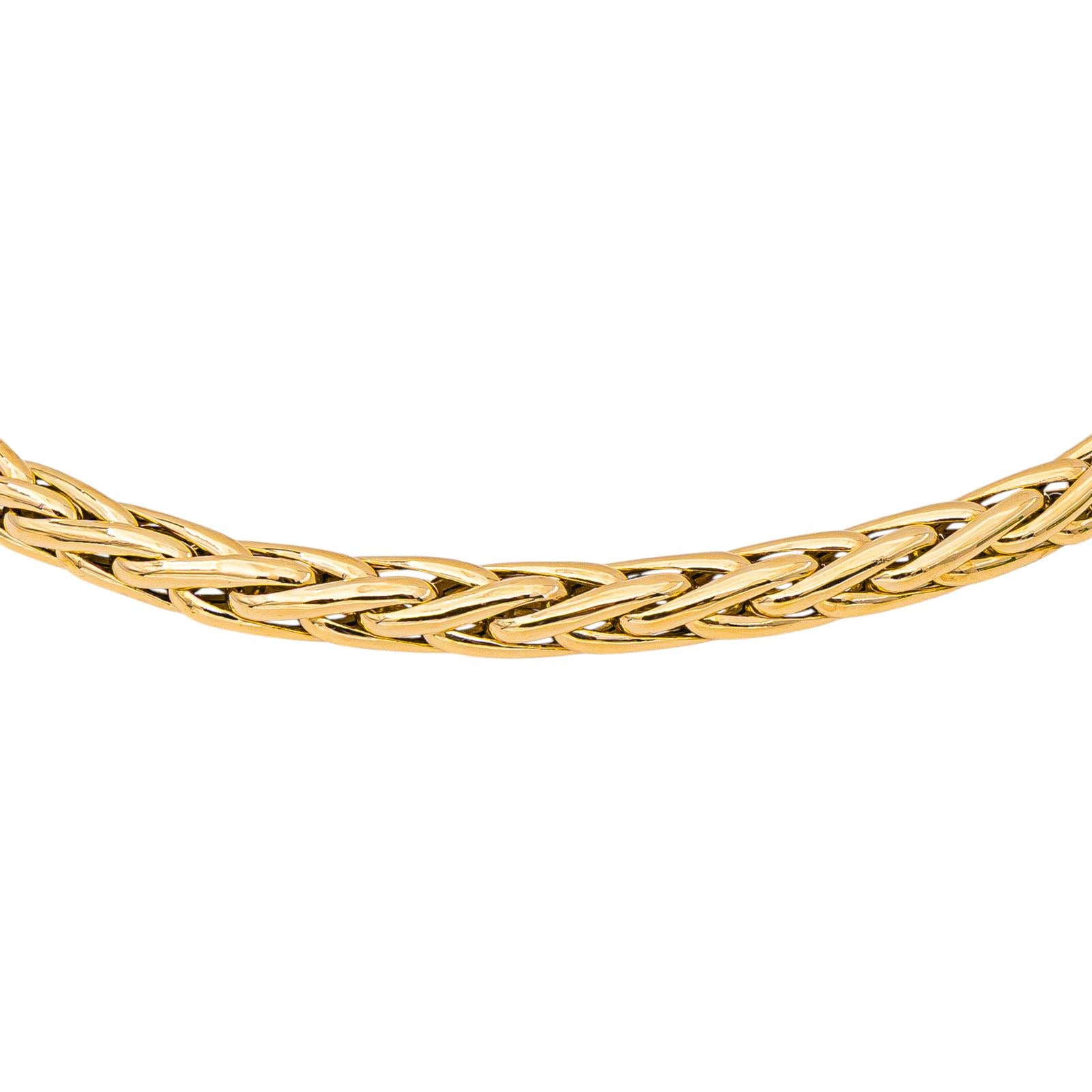 Collier Maille palmier Or jaune