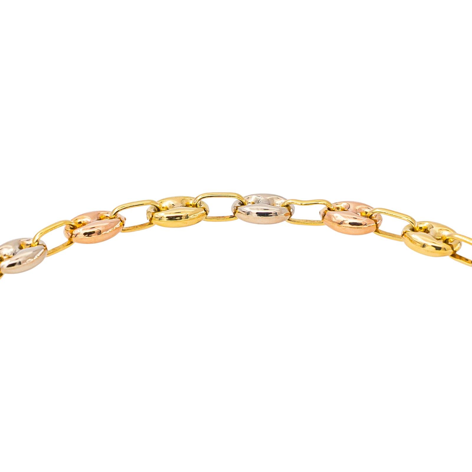 Yellow Gold Coffee Bean Bracelet