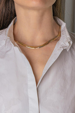Yellow Gold English Link Necklace
