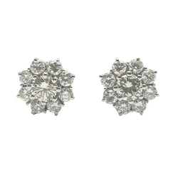 White gold and diamonds Earrings Puces