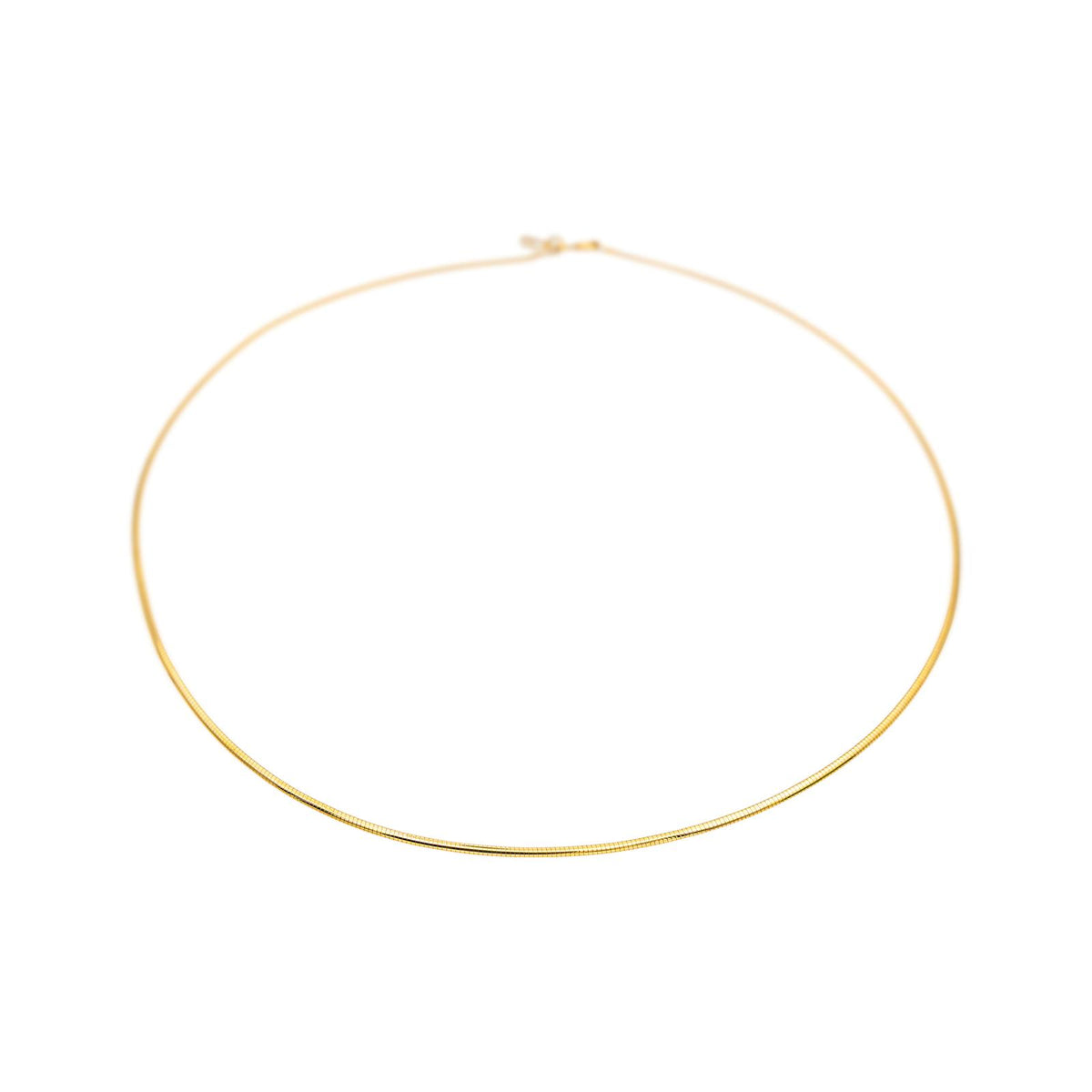 Yellow Gold Omega Link Necklace