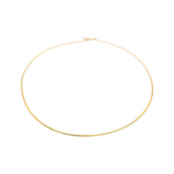 Yellow Gold Omega Link Necklace