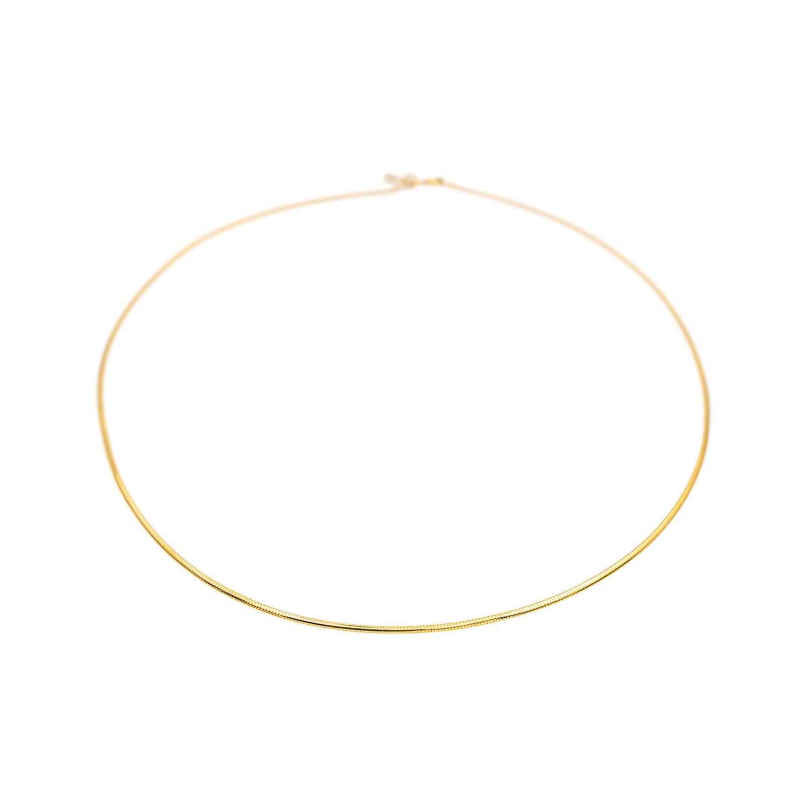 Yellow Gold Omega Link Necklace