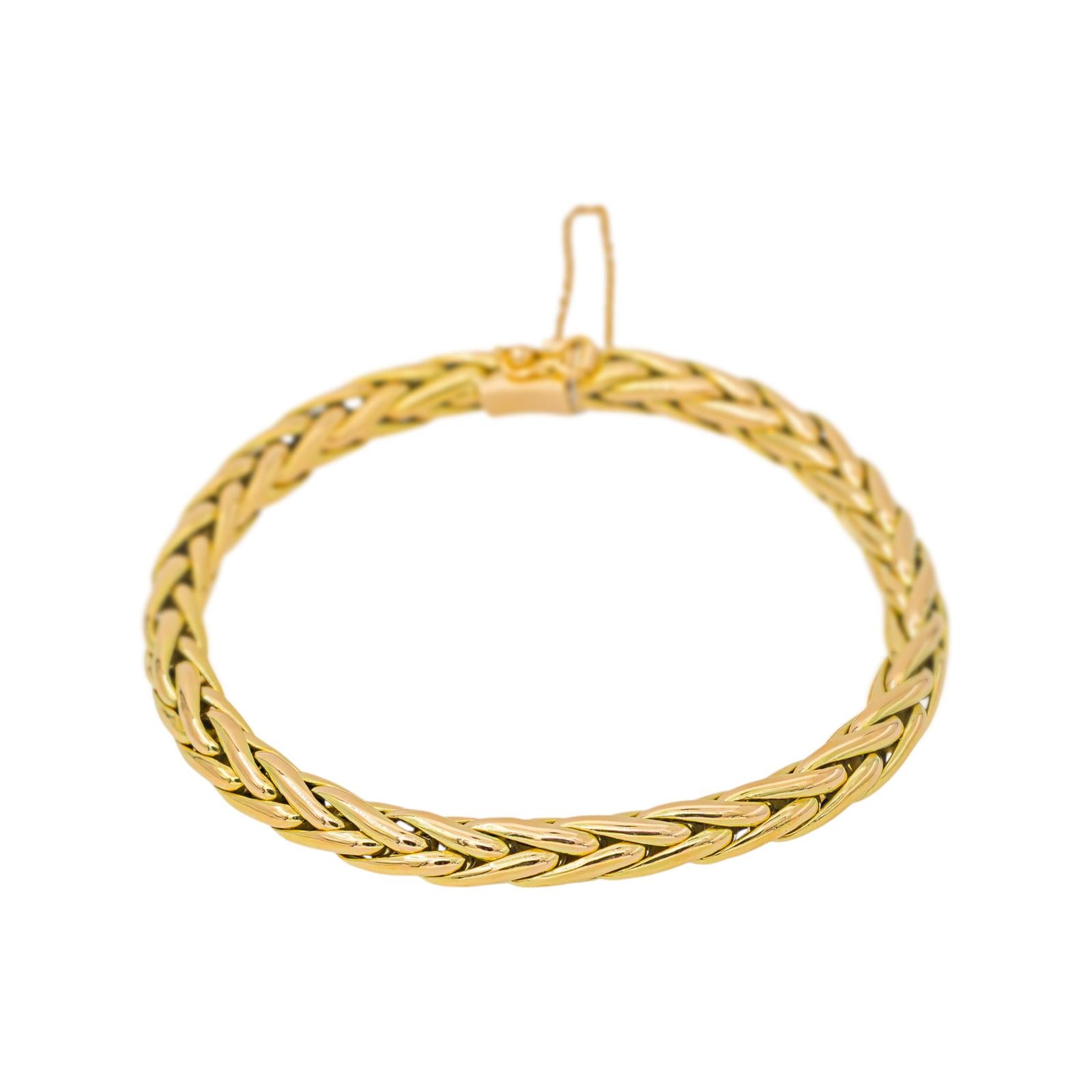 Bracelet Maille palmier Or jaune