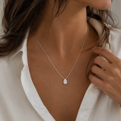 White Gold and Diamond Pendant Necklace