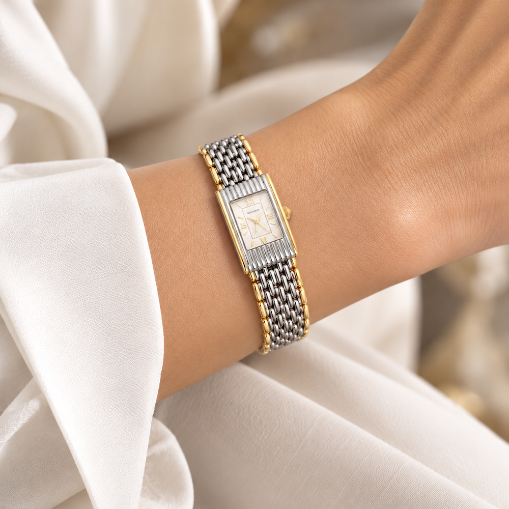 BOUCHERON "Reflet de dame" watch in yellow gold and stainless steel