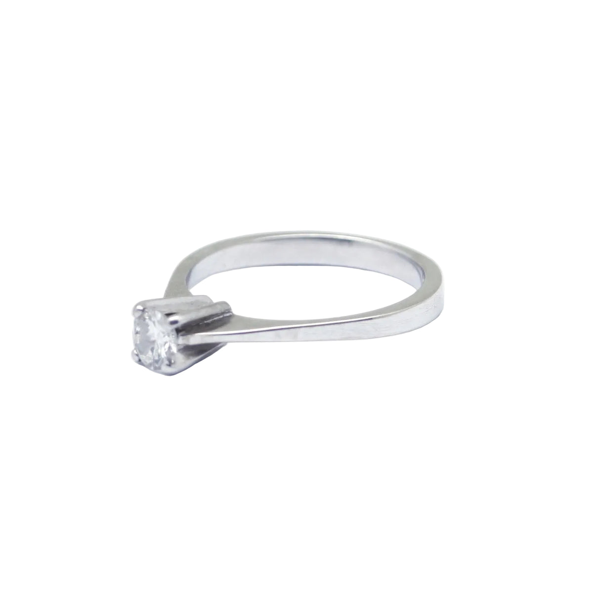 Bague Solitaire en or blanc et diamant