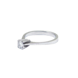 White Gold Solitaire Ring with Diamond