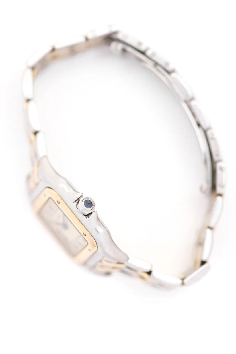 CARTIER "Panthère" Watch in yellow gold and steel