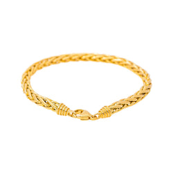 Yellow Gold Palm Leaf Link Bracelet