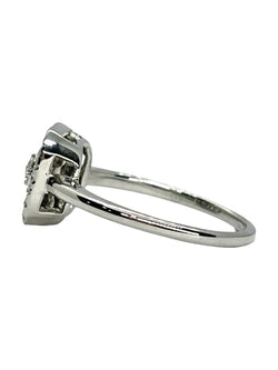 White Gold Solitaire Ring with Diamonds