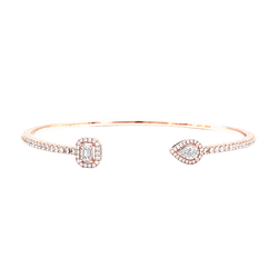 Bracelet Jonc MESSIKA My Twin Pavé PM en or rose et diamants