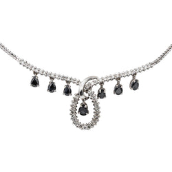Collier Or blanc Saphir