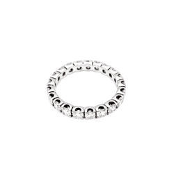 Alliance tour complet or blanc et diamants.