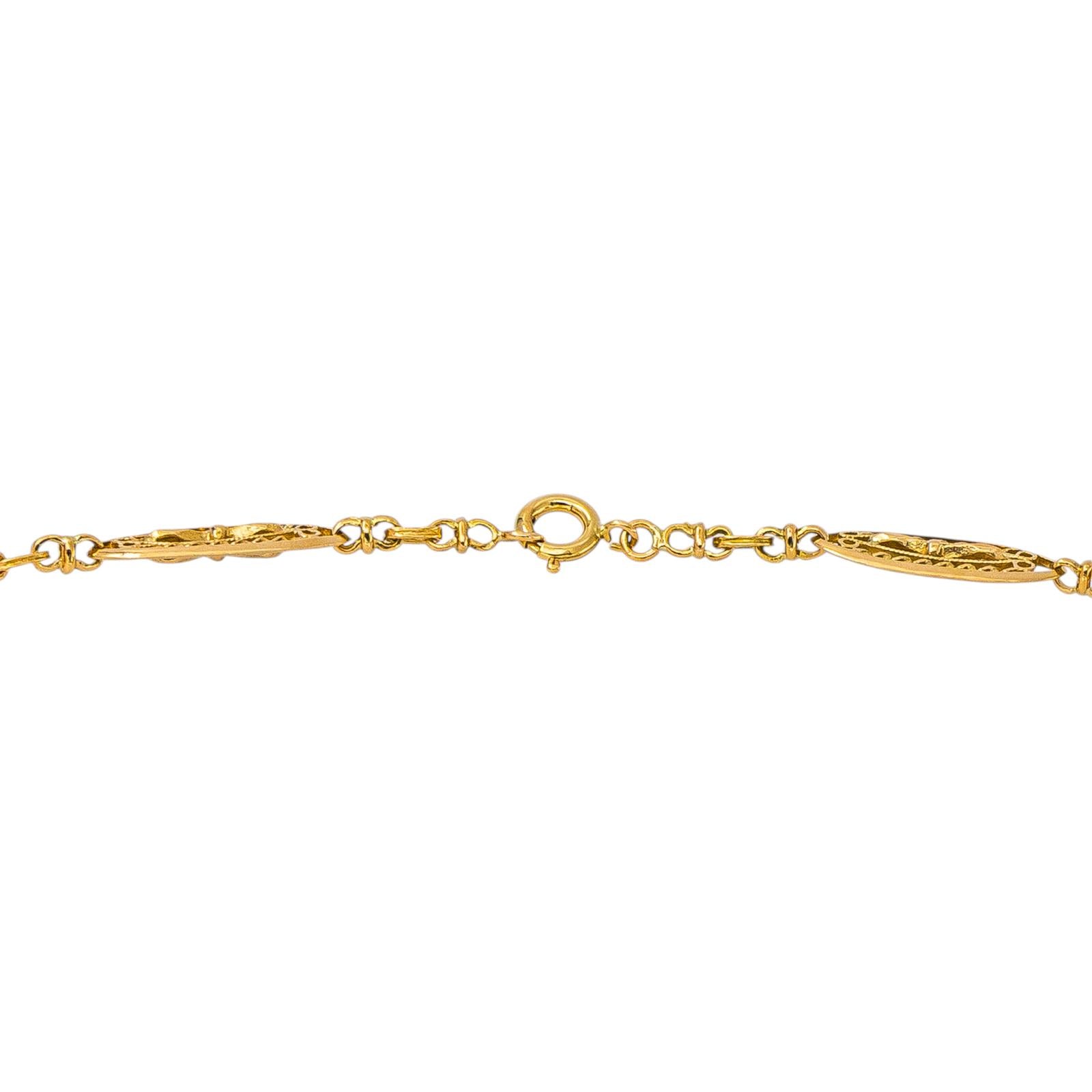 Yellow Gold Filigree Necklace